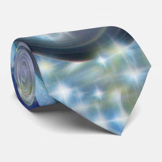 Blue Galaxy Stropdas (Opgerold)