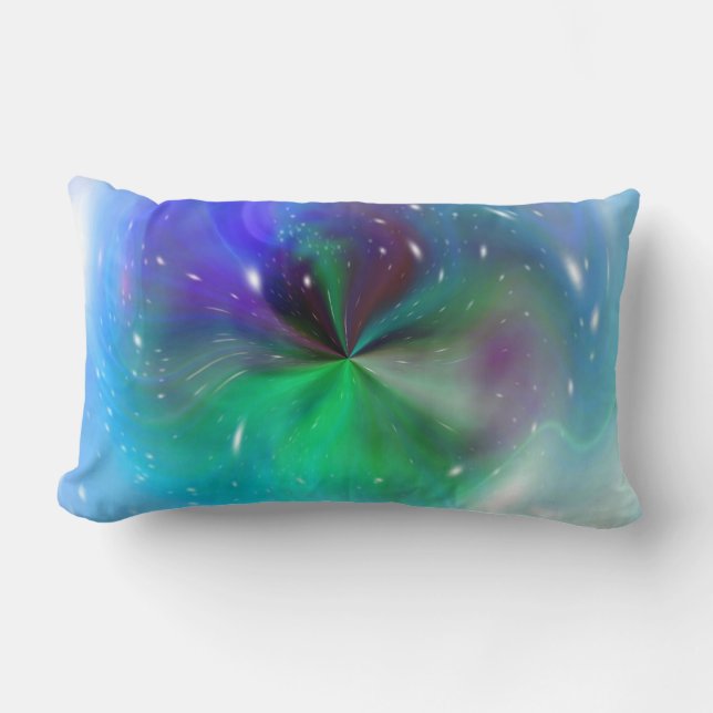 Blue Galaxy Swirl Kussen (Voorkant)