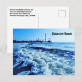 Blue Galveston Briefkaart (Voorkant / Achterkant)