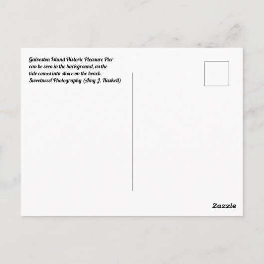 Blue Galveston Briefkaart (Achterkant)