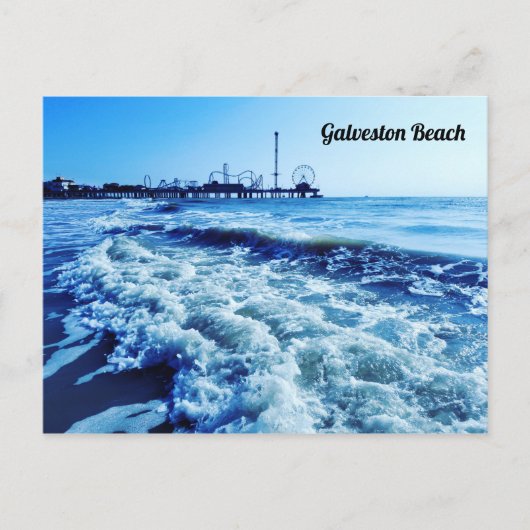 Blue Galveston Briefkaart (Voorkant)