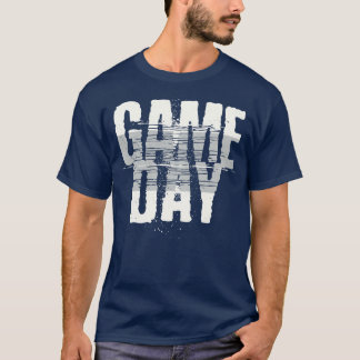 Blue Gameday Grunge Speldag T-shirt