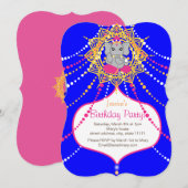 Blue Ganesh Verjaardag 5 "x 7" uitnodigingskaart- Kaart (Voorkant / Achterkant)