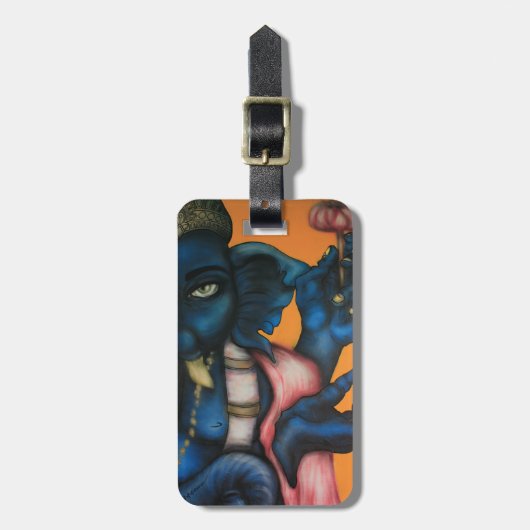 Blue Ganesha Bagagelabel (Voorkant verticaal)