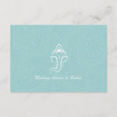 Blue Ganesha Wedding Advice & Wishes Kaarten (Achterkant)