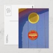 Blue Garage-deur in Frankrijk: geen parkeerteken Briefkaart (Voorkant / Achterkant)