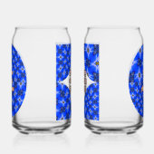 Blue Garden Anemone Pattern Blikvorm Glas (Links)