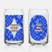 Blue Garden Anemone Pattern Blikvorm Glas (Achterkant)