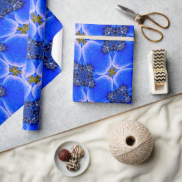 Blue Garden Anemone Pattern Cadeaupapier