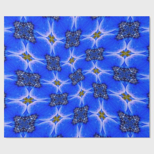 Blue Garden Anemone Pattern Cadeaupapier (Vlak)