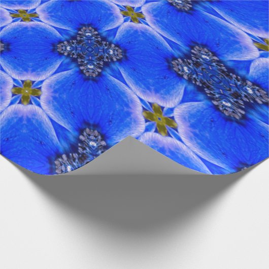 Blue Garden Anemone Pattern Cadeaupapier (Hoek)