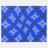 Blue Garden Anemone Pattern Fleece Deken (Voorkant (Horizontaal))