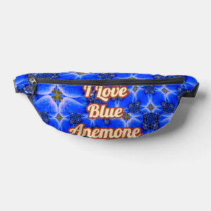 Blue Garden Anemone Pattern Heuptasje