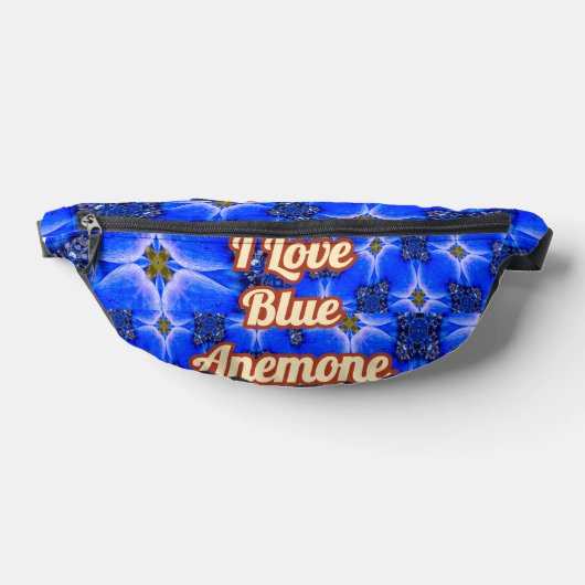 Blue Garden Anemone Pattern Heuptasje (Liggend)
