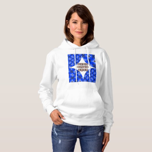 Blue Garden Anemone Pattern Hoodie (Voorkant volledig)