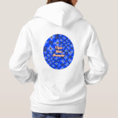 Blue Garden Anemone Pattern Hoodie (Achterkant)