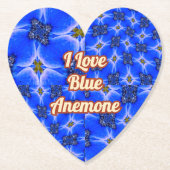 Blue Garden Anemone Pattern Kartonnen Onderzetters (Voorkant)