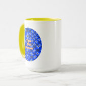 Blue Garden Anemone Pattern Mok (Voorkant links)