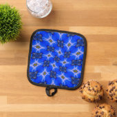Blue Garden Anemone Pattern Pannenlap (Top down)