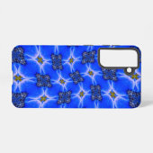 Blue Garden Anemone Pattern Samsung Galaxy Hoesje (Achterkant horizontaal)