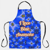 Blue Garden Anemone Pattern Schort (Voorkant)