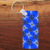 Blue Garden Anemone Pattern Sleutelhanger (Voorkant)