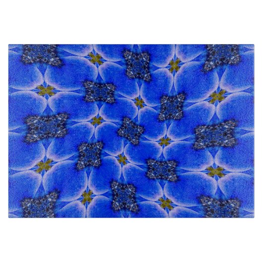 Blue Garden Anemone Pattern Snijplank (Voorkant)