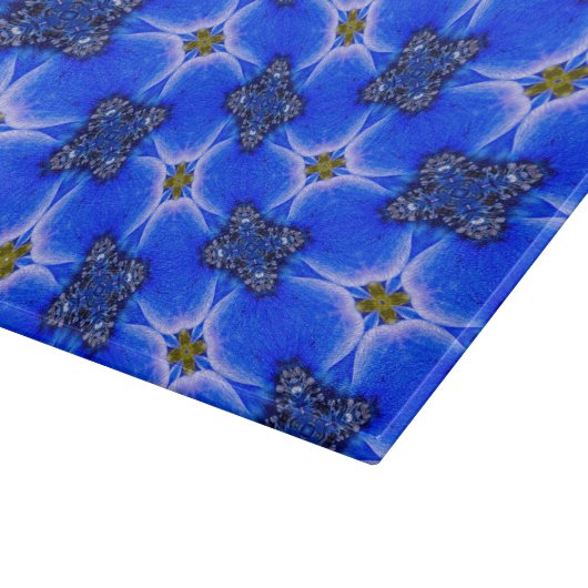 Blue Garden Anemone Pattern Snijplank (Hoek)