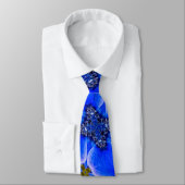 Blue Garden Anemone Pattern Stropdas (Gebonden)