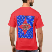 Blue Garden Anemone Pattern T-shirt (Achterkant)
