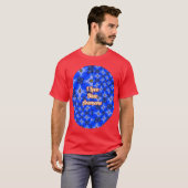 Blue Garden Anemone Pattern T-shirt (Voorkant volledig)