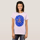 Blue Garden Anemone Pattern T-shirt (Voorkant volledig)