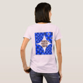 Blue Garden Anemone Pattern T-shirt (Achterkant volledig)