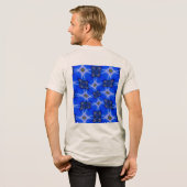 Blue Garden Anemone Pattern Tri-Blend Shirt (Voorkant)