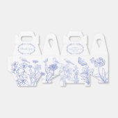 Blue Garden Chinoiserie Baby shower Favor Box Bedankdoosjes (Uitgevouwen)
