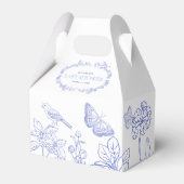 Blue Garden Chinoiserie Baby shower Favor Box Bedankdoosjes (Voorkant Zijde)