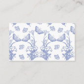 Blue Garden Chinoiserie Luier Raffle Ticket Informatiekaartje (Achterkant)