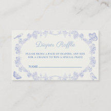 Blue Garden Chinoiserie Luier Raffle Ticket