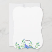 Blue Garden Flowers Uitnodiging (Achterkant)