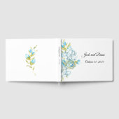 Blue Garden Flowers Wedding Gastenboek (Volledig)