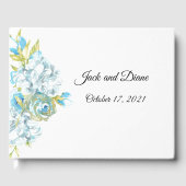 Blue Garden Flowers Wedding Gastenboek (Voorkant)