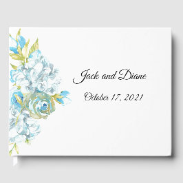 Blue Garden Flowers Wedding Gastenboek