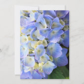 ©Blue Garden Hydrangeas Ribbon Vrijgezellenfeest Kaart (Achterkant)