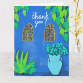 Blue Garden Majorelle Jardin Marokko DANK U Kaart (Gele Bloem)