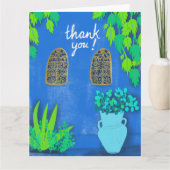 Blue Garden Majorelle Jardin Marokko DANK U Kaart (Voorkant)