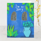 Blue Garden Majorelle Jardin SORRY CONDOLENCES Kaart (Gele Bloem)