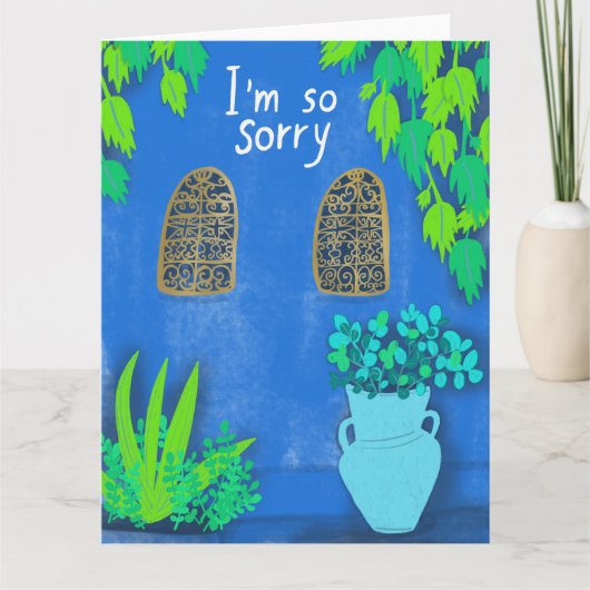 Blue Garden Majorelle Jardin SORRY CONDOLENCES Kaart (Voorkant)