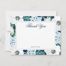 Blue Garden Roos Speciaal bedankt Opmerkingen Notitiekaartje