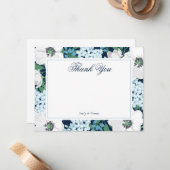 Blue Garden Roos Speciaal bedankt Opmerkingen Notitiekaartje (Voorkant / Achterkant in situ)