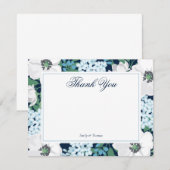 Blue Garden Roos Speciaal bedankt Opmerkingen Notitiekaartje (Voorkant / Achterkant)